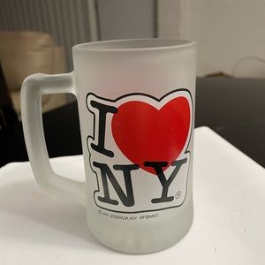 Jay Joshua I Heart NY frosted beer mug